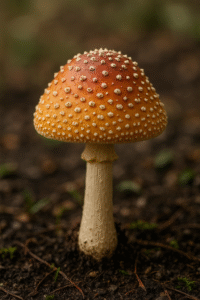 a magic mushroom showcasing Hallucinogen Addiction